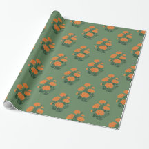 Marigold Green Packpapier