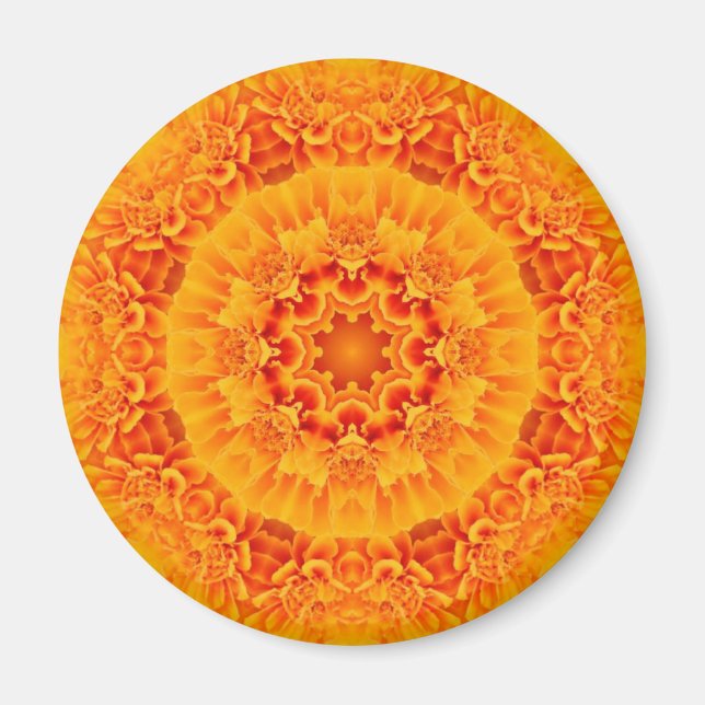Marigold Mandala Magnet (Vorne)