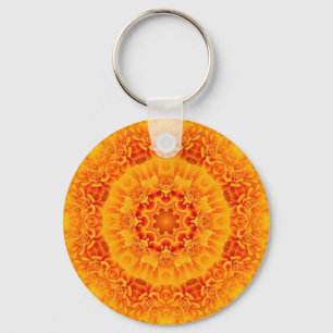 Marigold Mandala Schlüsselanhänger