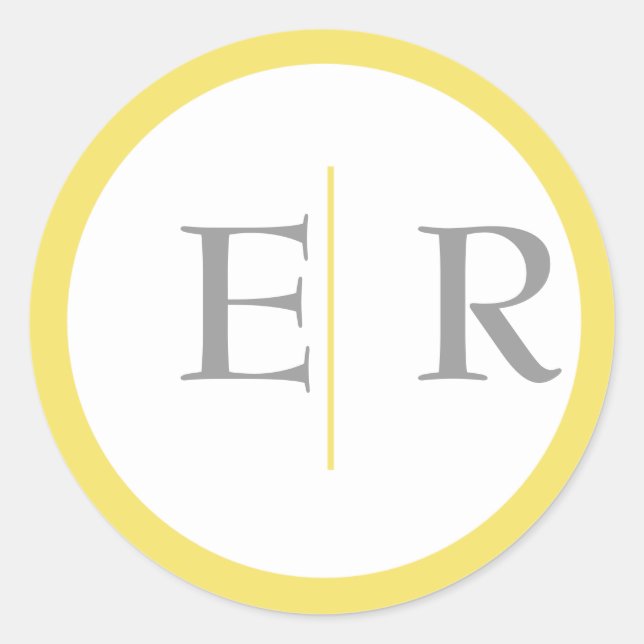 Marigold Monogram Stickers (Vorderseite)