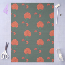 Marigold on Green Seidenpapier