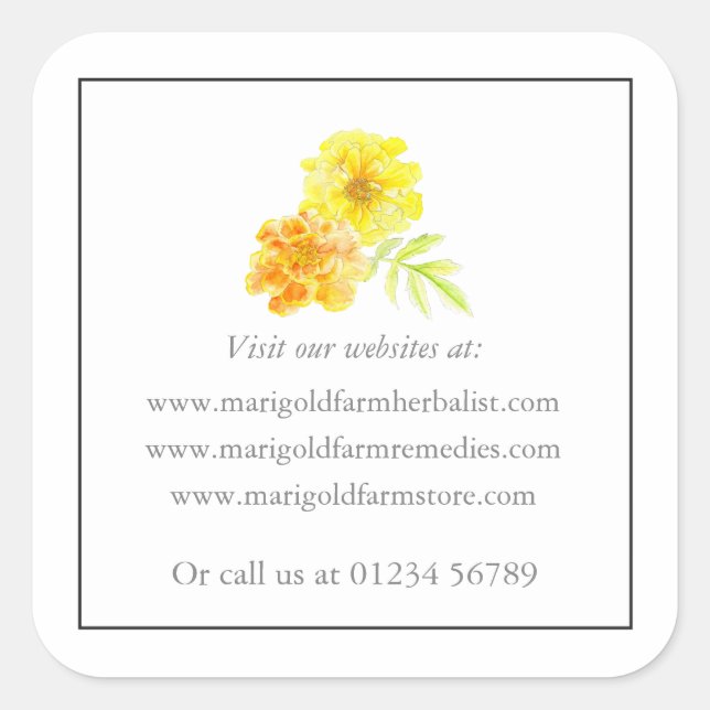 Marigold Template Website Sticker (Vorderseite)