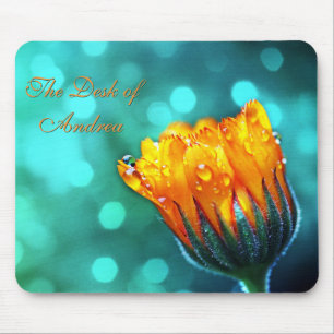 Marigold über Aqua Mousepad