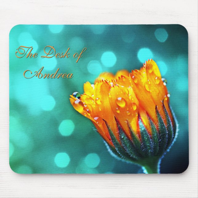 Marigold über Aqua Mousepad (Vorne)