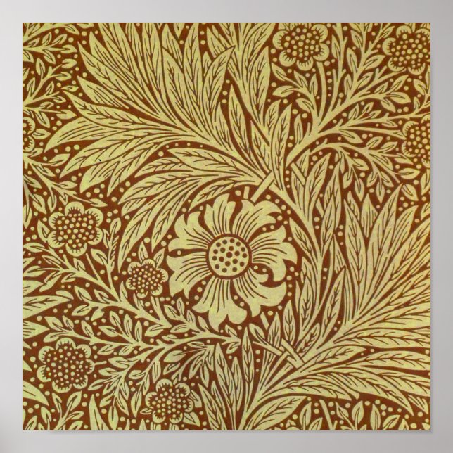 Marigold William Morris Blume Pattern Poster (Vorne)