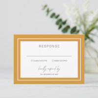 Marigold Yellow Bold Border Moderne Hochzeit