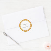 Marigold Yellow Bold Border Moderne Hochzeit