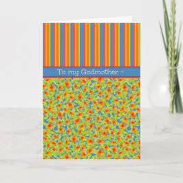 Marigolds Stripes, Oktober Geburtstag für Godmutte Karte