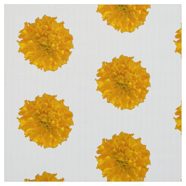 Marigolds und weiße Hintergrundstoffe Stoff (Muster)
