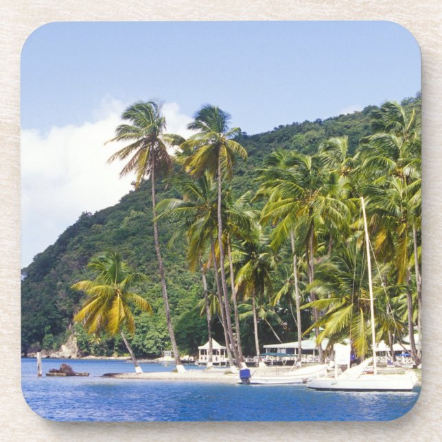 Marigot Bay, St. Lucia, Karibik Getränkeuntersetzer (Vorderseite)