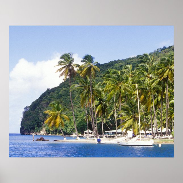 Marigot Bay, St. Lucia, Karibik Poster (Vorne)