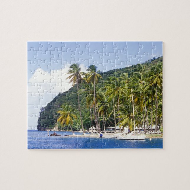 Marigot Bay, St. Lucia, Karibik Puzzle (Horizontal)