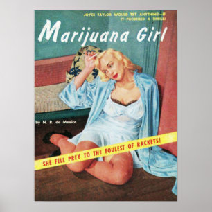 Marihuana Mädchen Poster