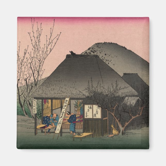 Mariko, 53 Stationen der Tokaido Road, Hiroshige Magnet (Vorne)