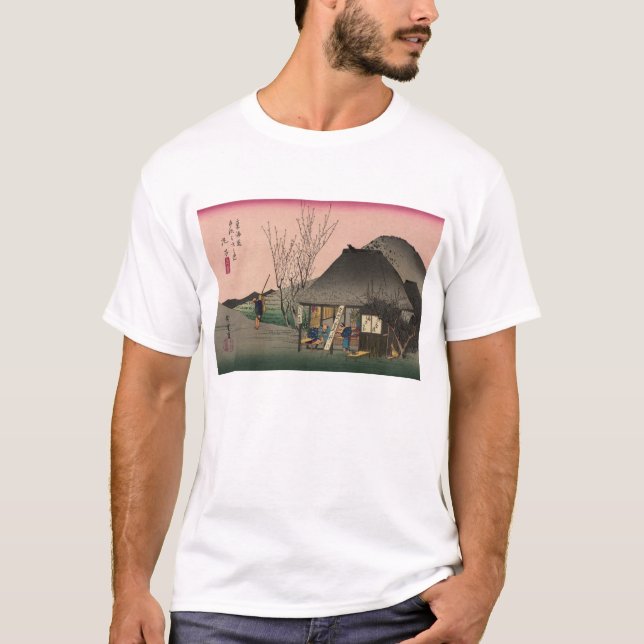Mariko, 53 Stationen der Tokaido Straße, Hiroshige T-Shirt (Vorderseite)