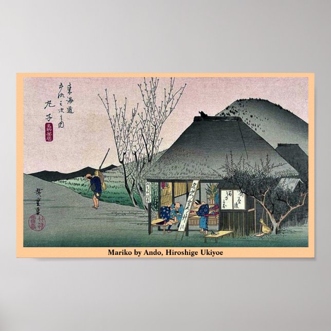 Mariko von Ando, Hiroshige Ukiyoe Poster (Vorne)