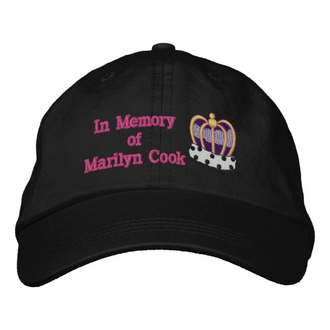 Marilyn Cook Memorial Hat Bestickte Baseballkappe (Vorderseite)