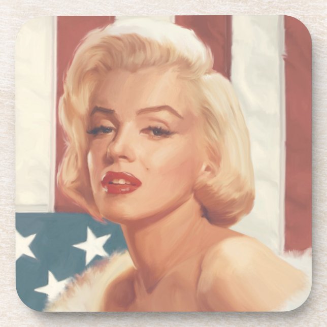 Marilyn-Flagge Getränkeuntersetzer (Vorderseite)