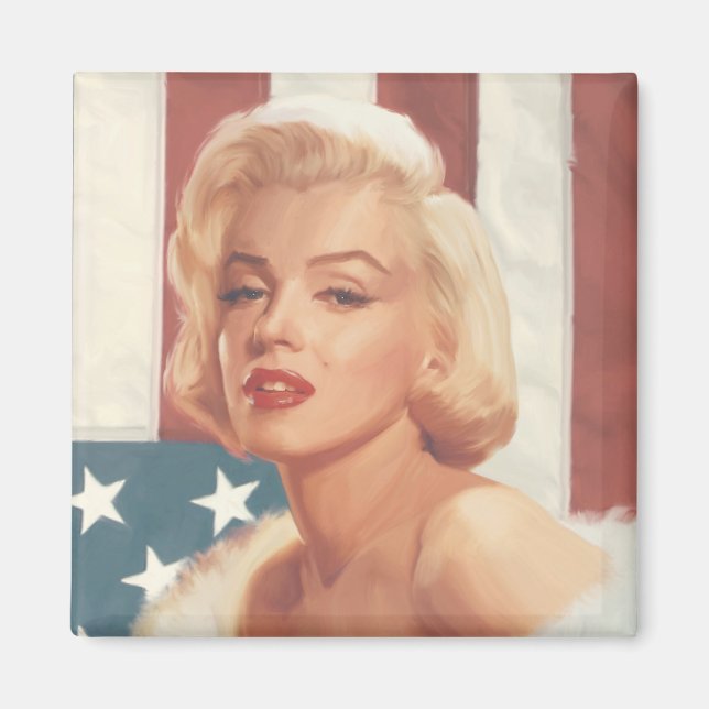 Marilyn Flagge Magnet (Vorne)