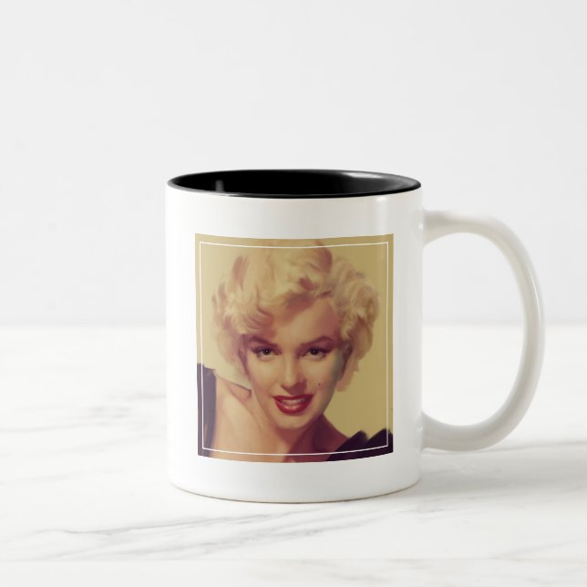 Marilyn im Schwarzen Zweifarbige Tasse (Rechts)