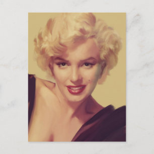 Marilyn in Schwarz Postkarte