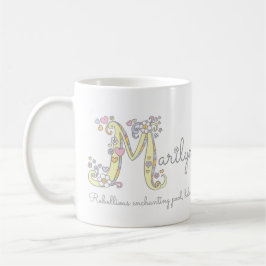 Marilyn Letter M dekorativer Name mit Bedeutung Ta Kaffeetasse