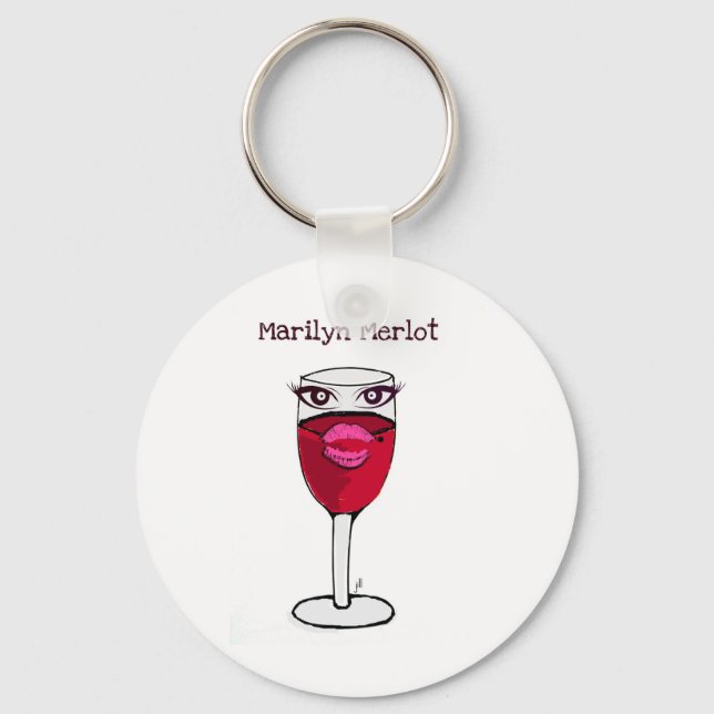 MARILYN MERLOT...WEINDRUCKEN VON JILL SCHLÜSSELANHÄNGER (Vorderseite)