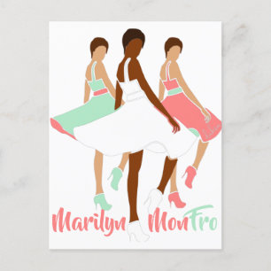 Marilyn MonFRO AFRoCA Afro Africa Black Woman Postkarte