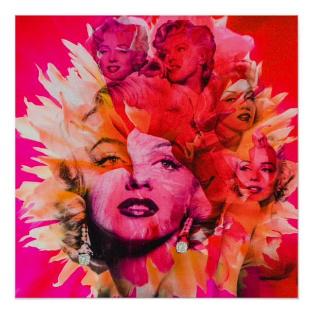 Marilyn Monroe pop art portrait Poster (Vorderseite)