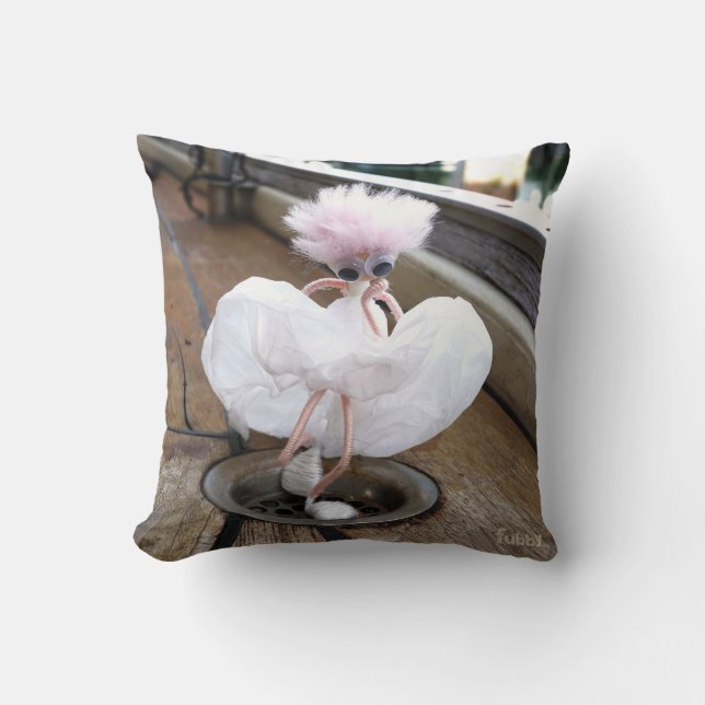 Marilyn Monroe pose in Witte rok door fubby. Kissen (Vorderseite)