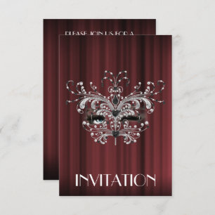 Marilyn Monroe Surprise Silver Burgundy Maroon Einladung