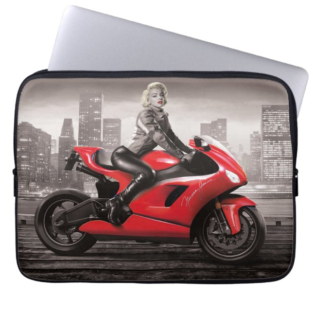 Marilyn Motorrad Laptopschutzhülle (Vorderseite)