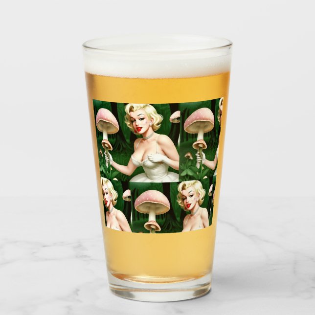 Marilyn mushroom fun Zuhause decore Glas (Vorne (Gefüllt))
