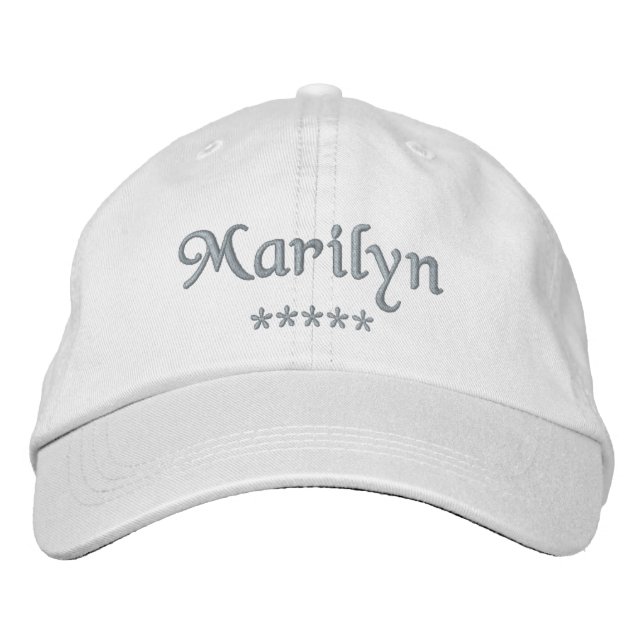 Marilyn Name Bestickte Baseballkappe (Vorderseite)