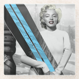 Marilyn Snowboard Glasuntersetzer