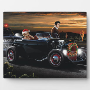 Marilyn und Elvis Christmas Joy Ride Fotoplatte
