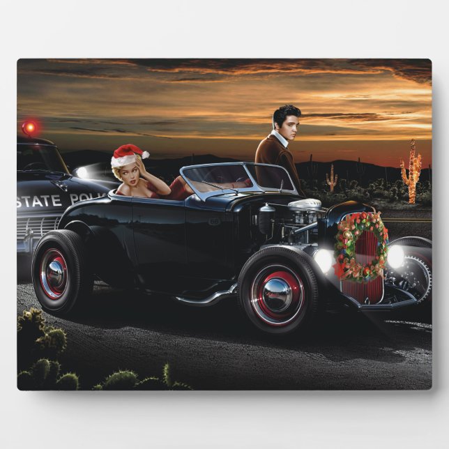 Marilyn und Elvis Christmas Joy Ride Fotoplatte (Vorderseite)