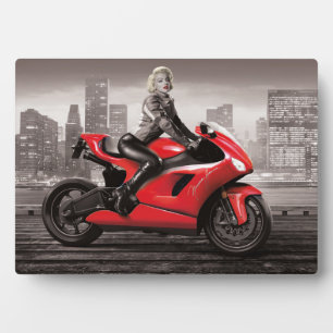 Marilyn's Motorrad Fotoplatte