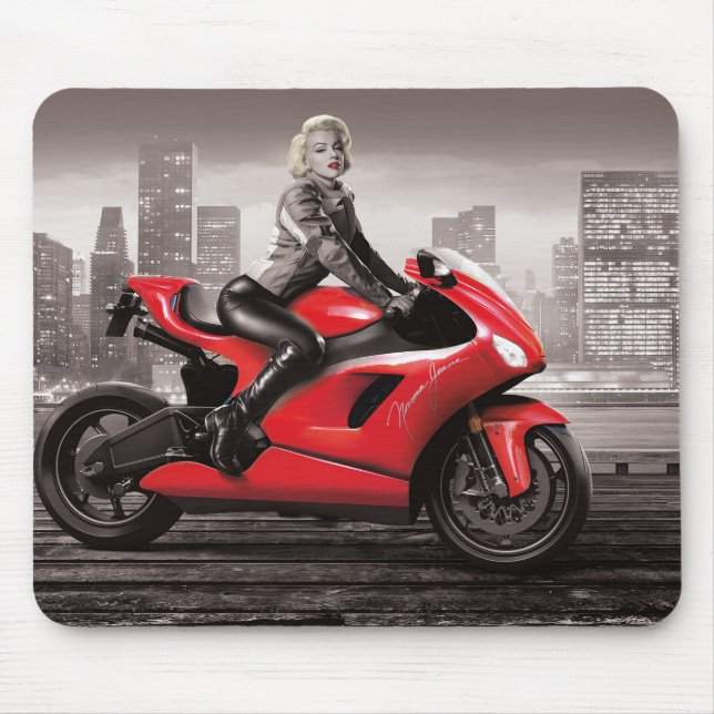 Marilyns Motorrad Mousepad (Vorne)