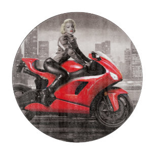 Marilyns Motorrad Schneidebrett