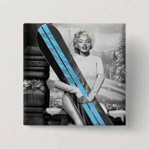 Marilyns Snowboard Button