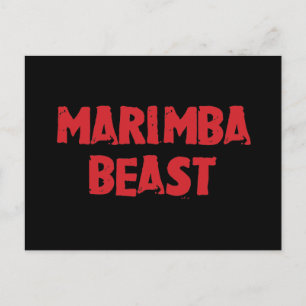 Marimba Besast Postcard Postkarte