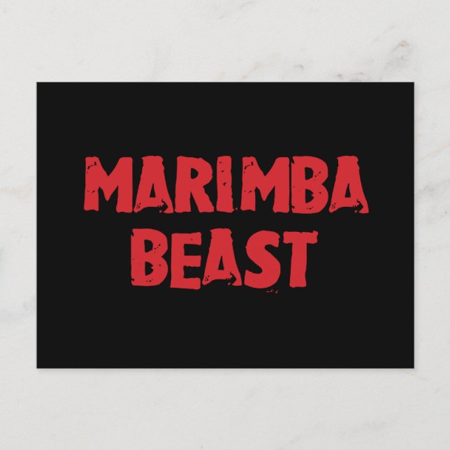 Marimba Besast Postcard Postkarte (Vorderseite)