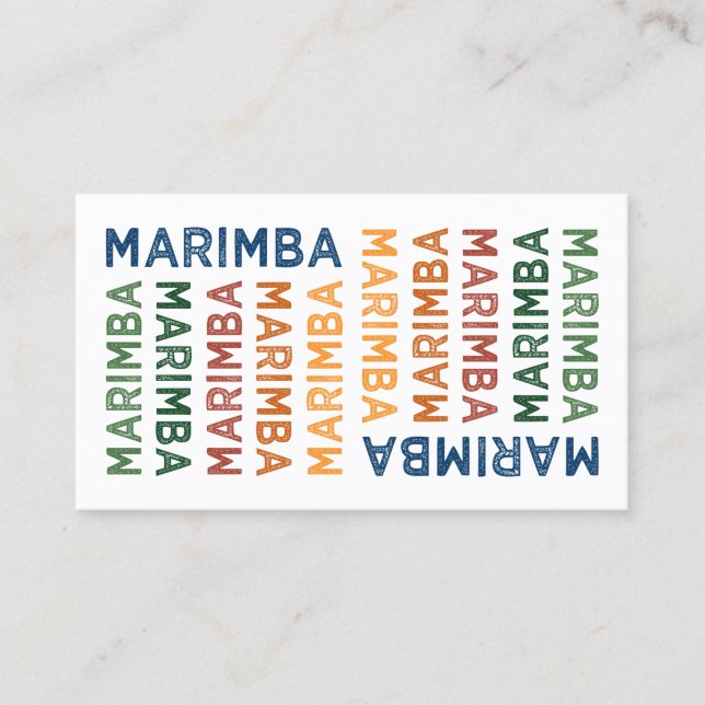 Marimba Colorful Visitenkarte (Vorderseite)