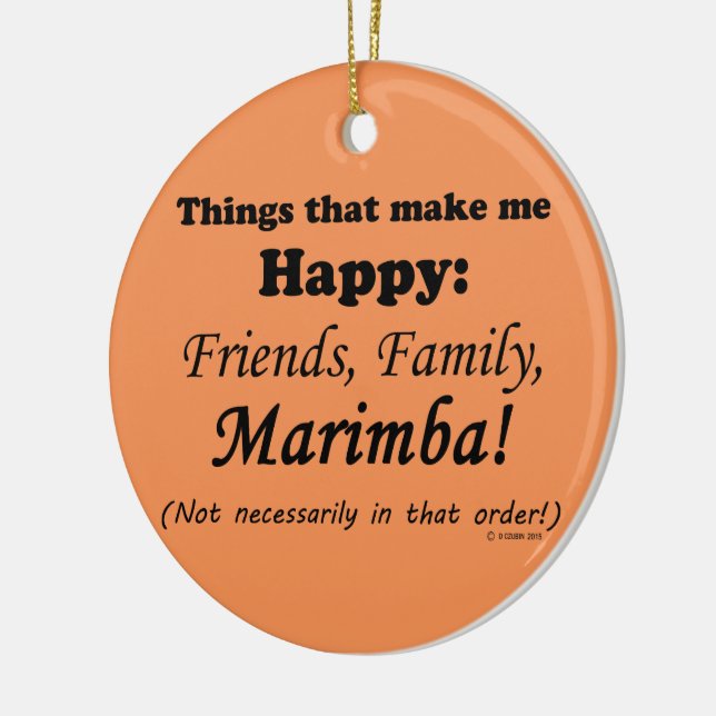 Marimba freut mich keramik ornament (Links)