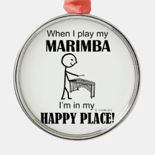 Marimba-glücklicher Platz Ornament Aus Metall