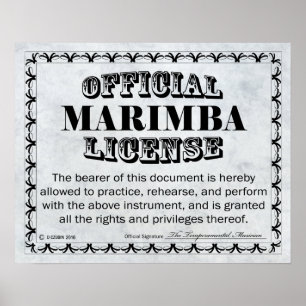 Marimba Lizenz Poster