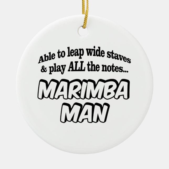 Marimba Man - Music Superhero Keramik Ornament (Vorne)