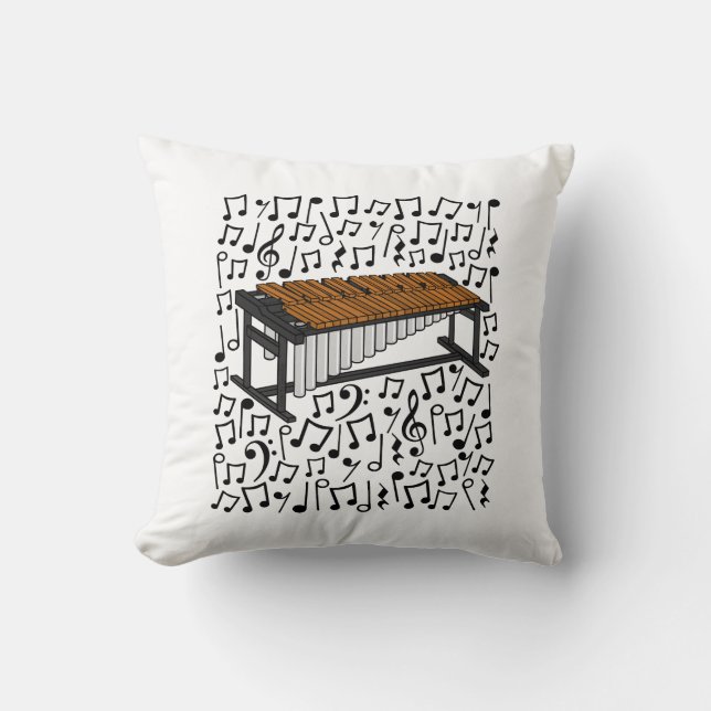 Marimba Musical Notes Percussionist Music Teacher Kissen (Vorderseite)