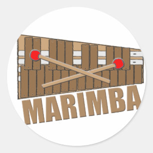 Marimba Runder Aufkleber